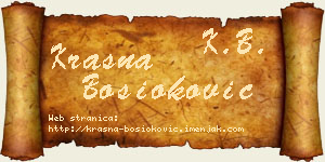 Krasna Bosioković vizit kartica